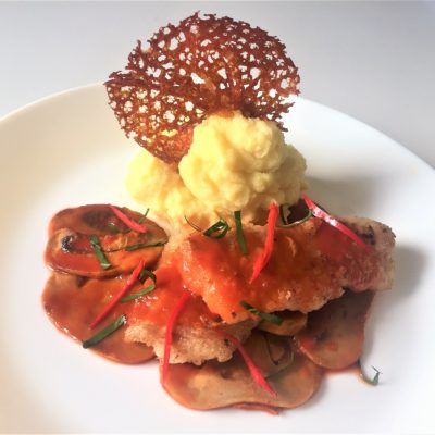 Filetto-di-merluzzo-con-funghi-al-pomodoro