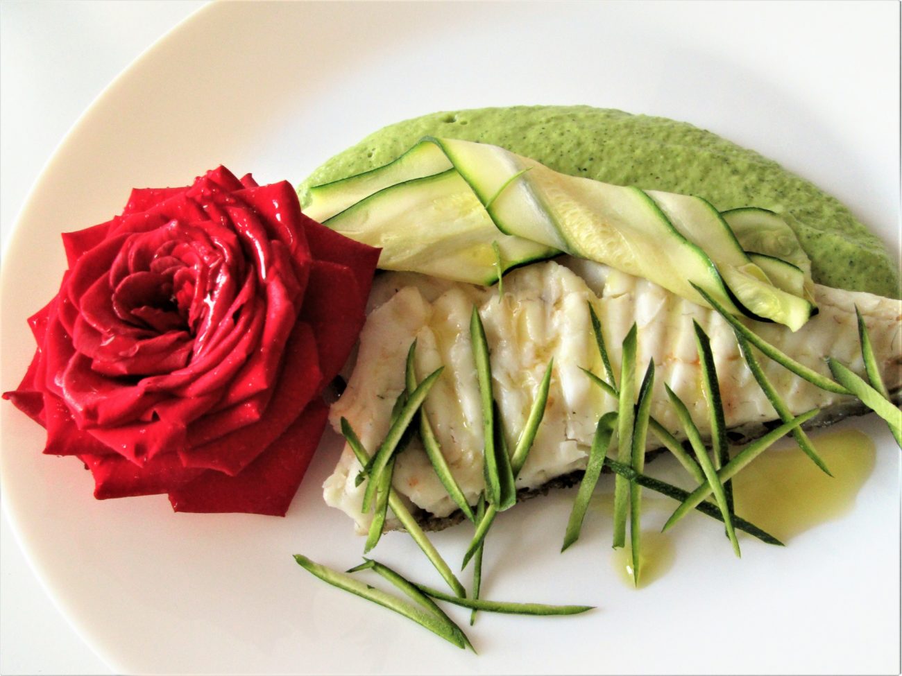 Filetto di rombo alle zucchine