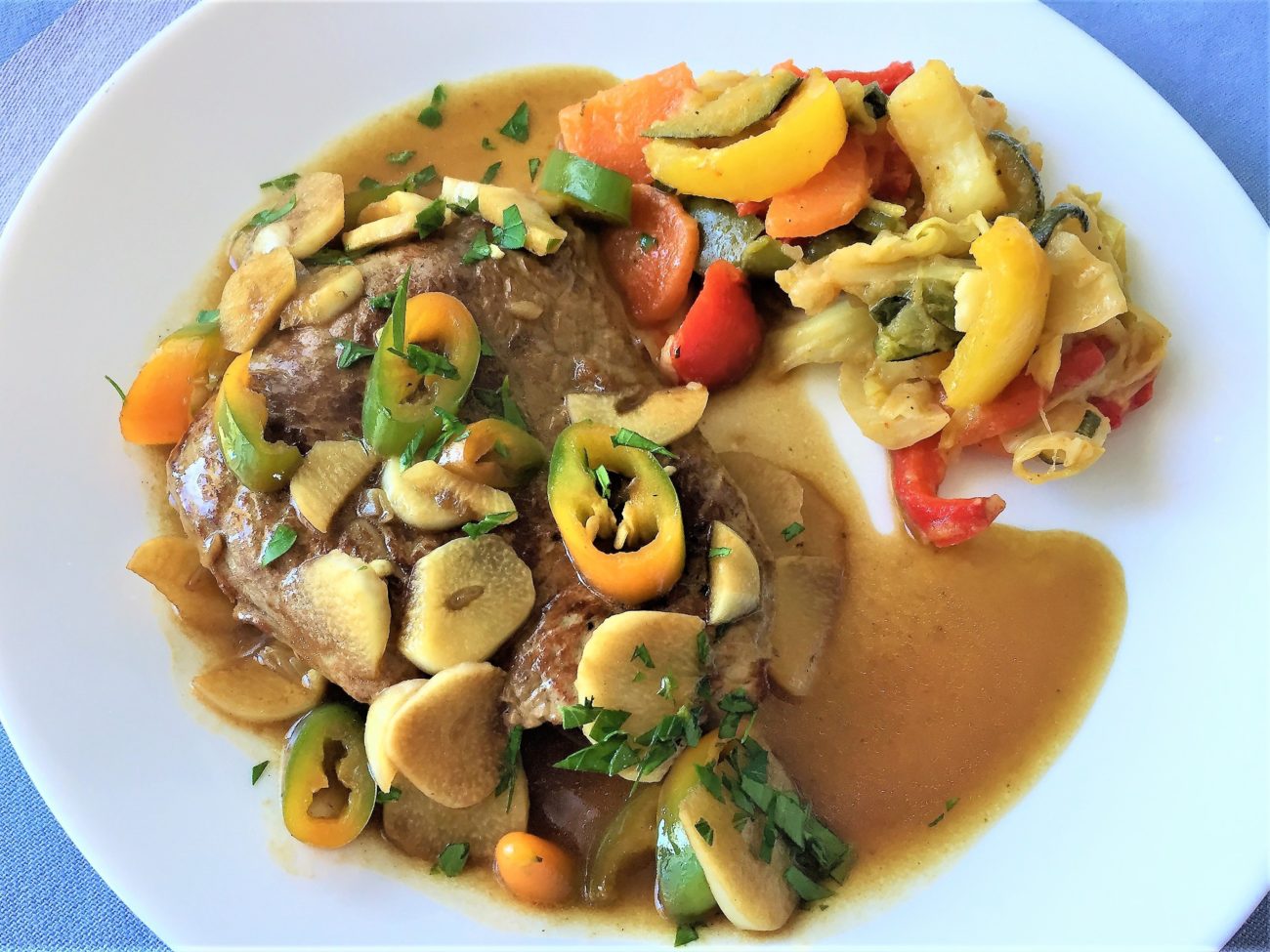 Filetto di manzo con aglio e peperoncino
