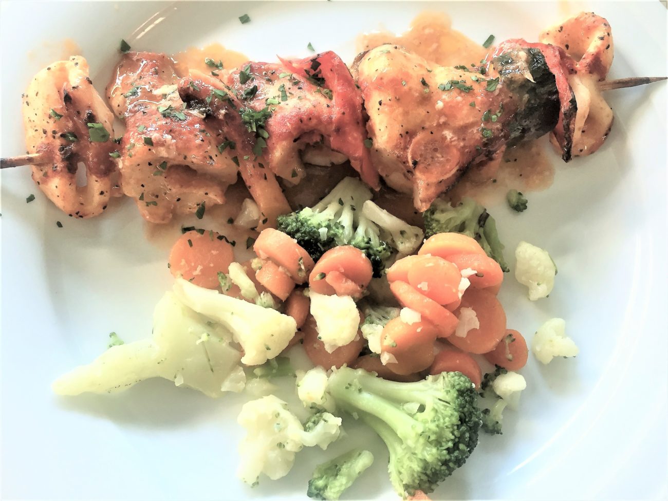 Spiedino di carne in umido