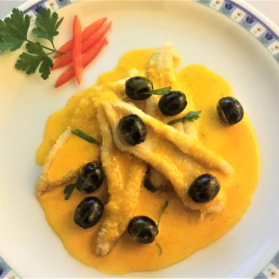 Filetto-di-sogliola-con-olive-e-zafferano