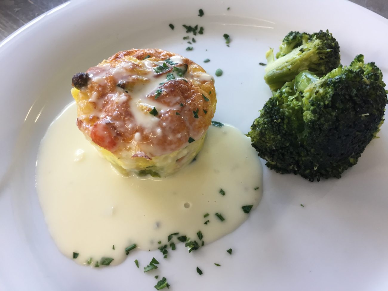 Flan di verdure con salsa di parmigiano reggiano