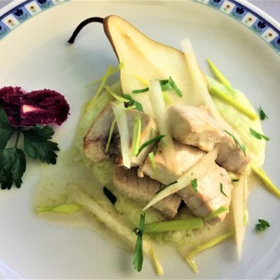 Pesce-spada-con-porro-e-pera