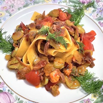 Pappardelle-con-crudo-e-finnocchio