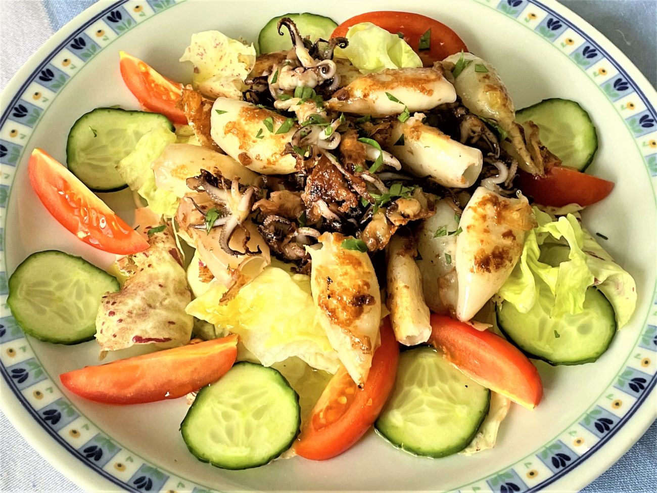 Insalata di calamaretti ai ferri