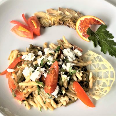 Trofie-con-carciofi-e-ricotta-salata