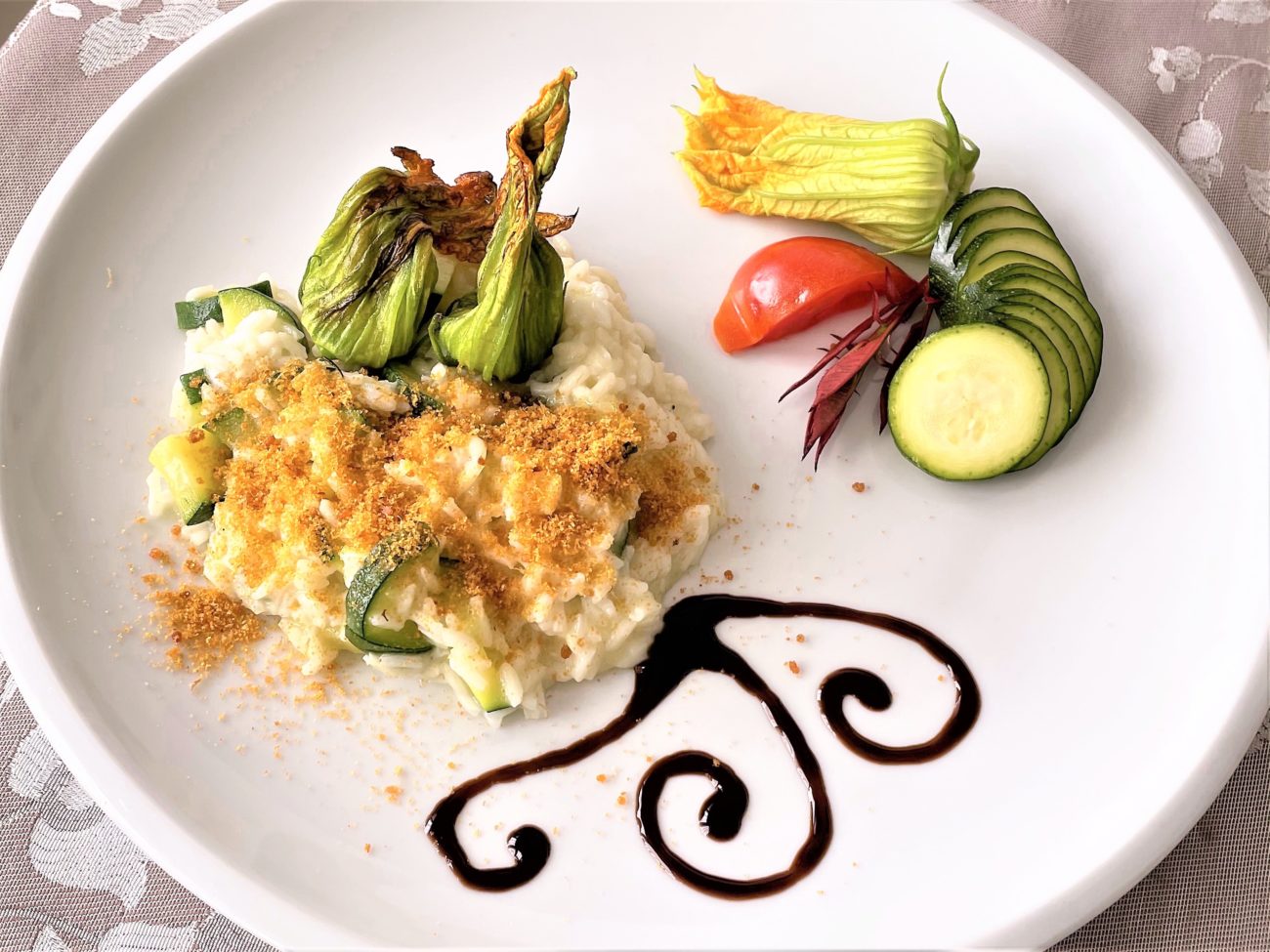 Risotto con zucchina e bottarga