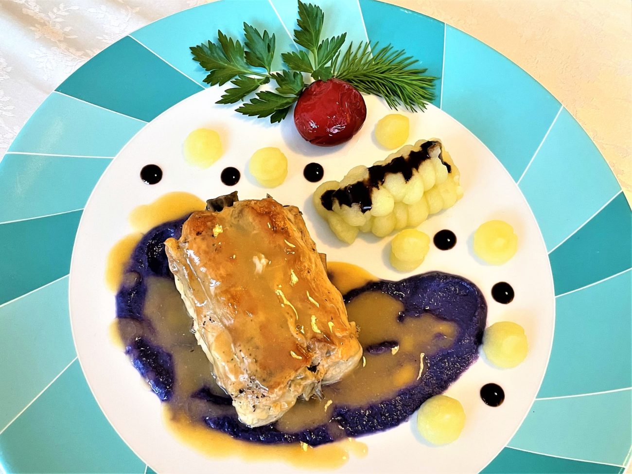 Sella di coniglio al cavolo viola
