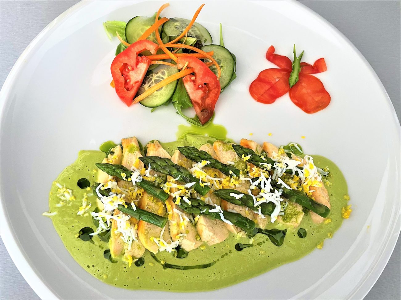 Tagliata di pollo agli asparagi