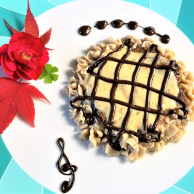 Filetto di manzo con purè di castagne e cioccolato fondente
