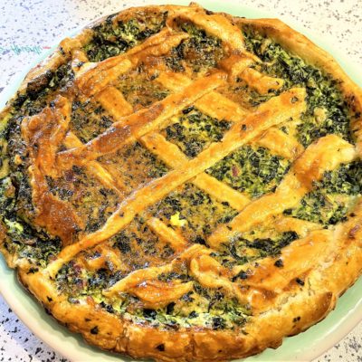 Quiche lorraine agli spinaci